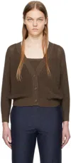 Max Mara Brown Tenore Tank Top & Cardigan Set In 3 Chocolate