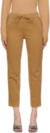 Max Mara Leisure Terreno Cropped Stretch-cotton Straight-leg Pants In 006 Camel