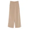 Max Mara Silk Pants In Neutral