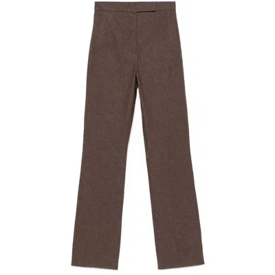 MAX MARA MAX MARA BROWN TROUSERS - STRAIGHT TROUSERS WOMEN