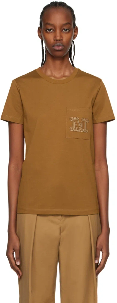 Max Mara Brown Valido T-shirt In 004 Bronze