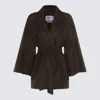 Max Mara Brown Verna Coat In Green