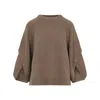 Max Mara Virgin Wool Cashmere Blend Sweater In Brown