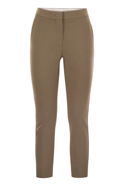 Max Mara Brown Viscose Slim Fit Pants