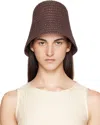 Max Mara Woven Wide Brim Hat For Summer In Brown