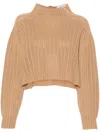 Max Mara Brown Wool And Cashmere Blend Sweater In Brown