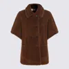 Max Mara Brown Wool Cape In Brown