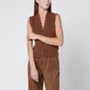 Max Mara Brown Wool-cashmere Gilet In Brown