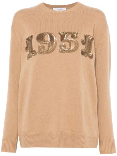 MAX MARA MAX MARA BROWN WOOL CASHMERE SWEATER