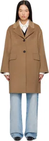 Max Mara Brown Wool Coat In 001 Brown Bronze