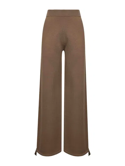 Max Mara Brown Wool Knit Nigeria Trousers
