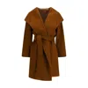 Max Mara Wool Drap Newmang Coat In Brown