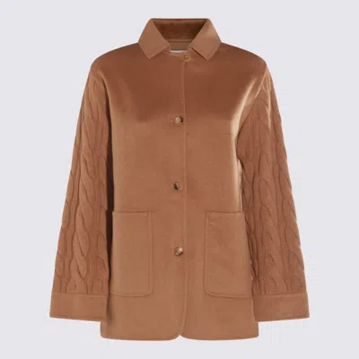 Max Mara Camel Tacco Knitwear In Brown