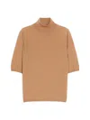 Max Mara Cecina Turtleneck Wool Knit Top