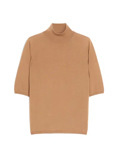 MAX MARA BROWN WOOL TOP