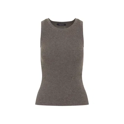 MAX MARA BROWN WOOL TOP