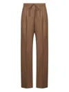 Max Mara Tobacco Stretch Cashmere Gatti Drawstring Trousers In Multi