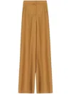 Max Mara Senna High-waisted Trousers In Brown