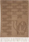 Max Mara Brown Wsteddycamel Scarf In Brown