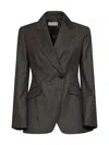 Max Mara Virgin Wool Double-breasted Jacket In Brown