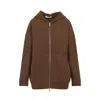 Max Mara Etuania Zip Up Sweatshirt Camello Women In Brown