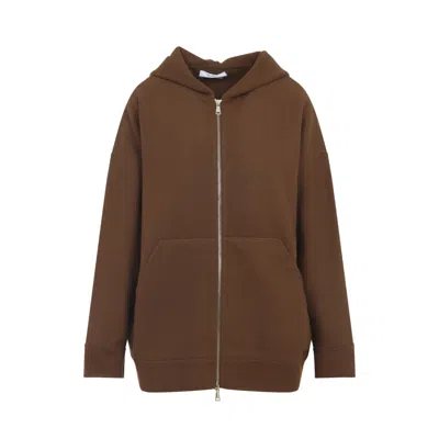 MAX MARA BROWN ZIP UP HOODIE