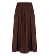 Max Mara Bruno1234 Brown Long Skirt In Brown