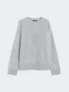 Max Mara Brushed Cashmere Jumper In Gray