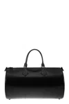 Max Mara Black Leather Brushedrolll Handbag