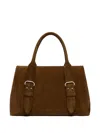 Max Mara Buckle-detail Suede Handbag