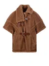 Max Mara Buckle Detailed Short-sleeved Jacket In Camel