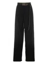 Max Mara Buckle-fastening Pleated Trousers In Black