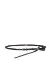 Max Mara Buckle Mini Leather Belt In Black