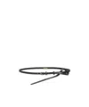 Max Mara Buckle Mini Leather Belt In Black