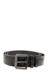 Max Mara Buckle40xlong - Long Leather Belt In Black