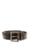 Max Mara Buckle40xlong - Long Leather Belt In Brown