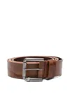 Max Mara Long Adjustable Belt Metal Buckle In Brown