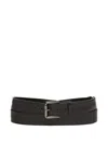 Max Mara Extra Long Belt With Double Loop Design In Black