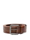 Max Mara Long Adjustable Belt Metal Buckle In Brown
