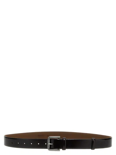 Max Mara Buffered Leather Belt Belts Brown