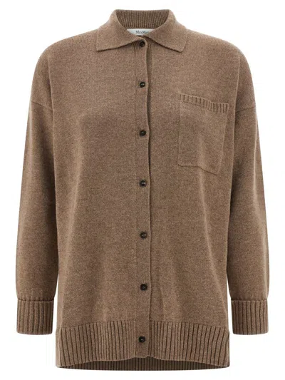 Max Mara Bull Puffer Jackets Brown