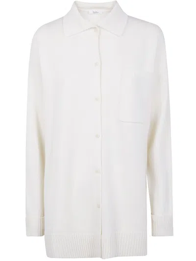 Max Mara Buttoned-pocket Shirt In White