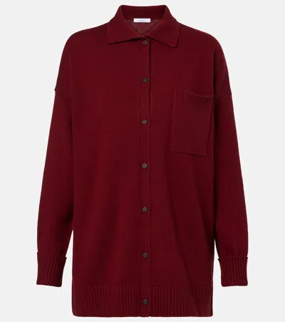 Max Mara Bull Oversized Cashmere Cardigan In Red