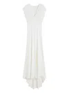 Max Mara Burano V-neck Embellished Maxi Dress In White