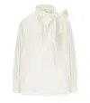 Max Mara Cotton Poplin Blouse In White