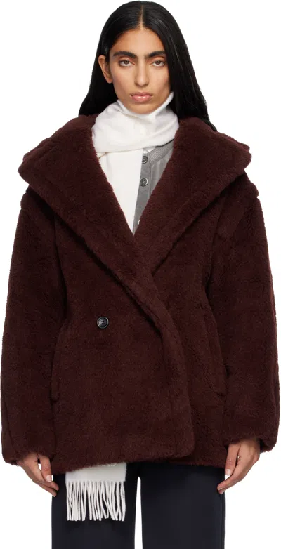 MAX MARA BURGUNDY OLGA COAT