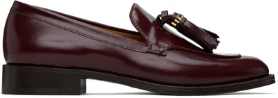 Max Mara Burgundy Tassel Loafers In 023 Bordeaux