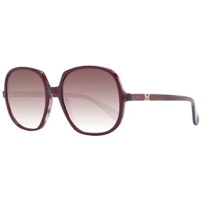 Max Mara Burgundy Women Sunglasses In White