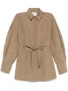 Max Mara Long Sleeve Casual Jacket In Brown