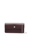 Max Mara Busta Leather Clutch In Brown